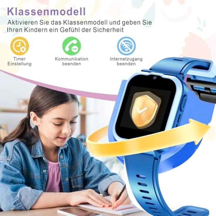 Onestyle SMW-Kids Smartwatch für Kinder, LBS-Tracking, GPS, AGPS, 4G, SOS, HD Videoanruf, 1,4" IPS-Farb-HD-Display, wasserdicht IPX7 – Bild 5