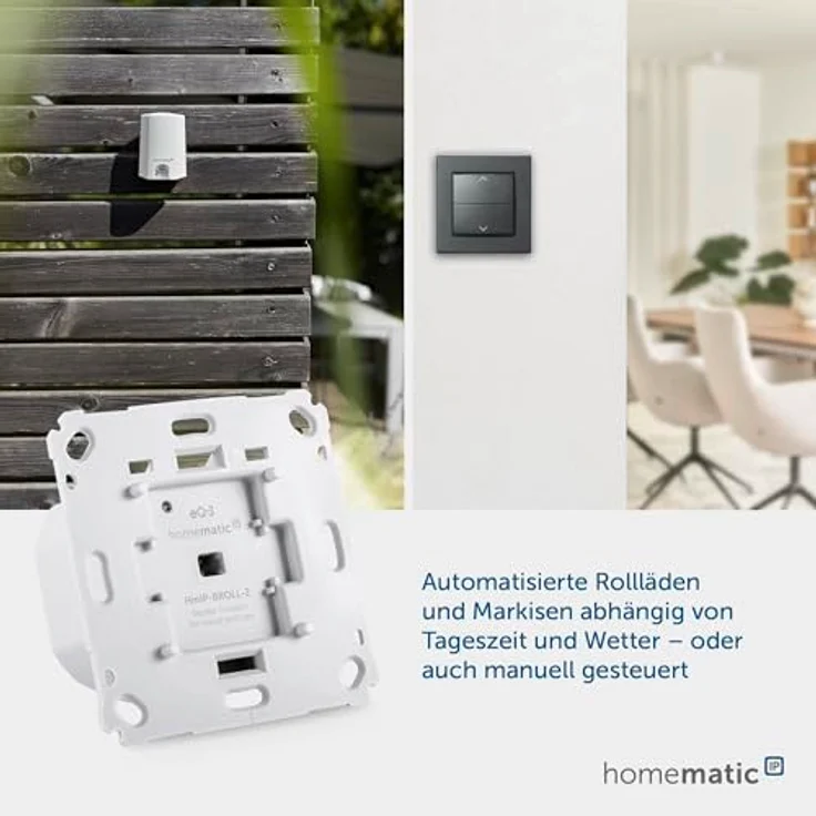 Homematic IP HmIP-SK20 Starter Set Beschattung, Smart Home Hub mit Rollladenaktoren und Tasterwippen, Weiss – Bild 5