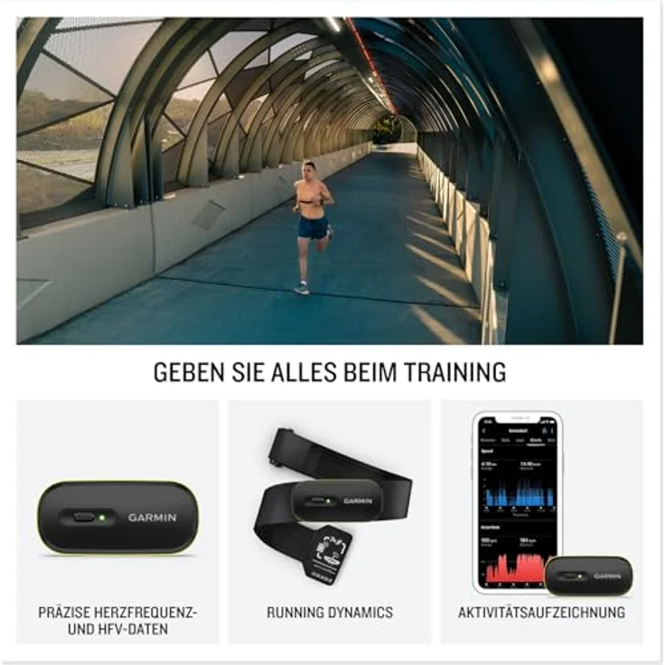 Garmin HRM 600 XS-S, Premium Herzfrequenz-Brustgurt mit Running Dynamics, Schwarz – Bild 2