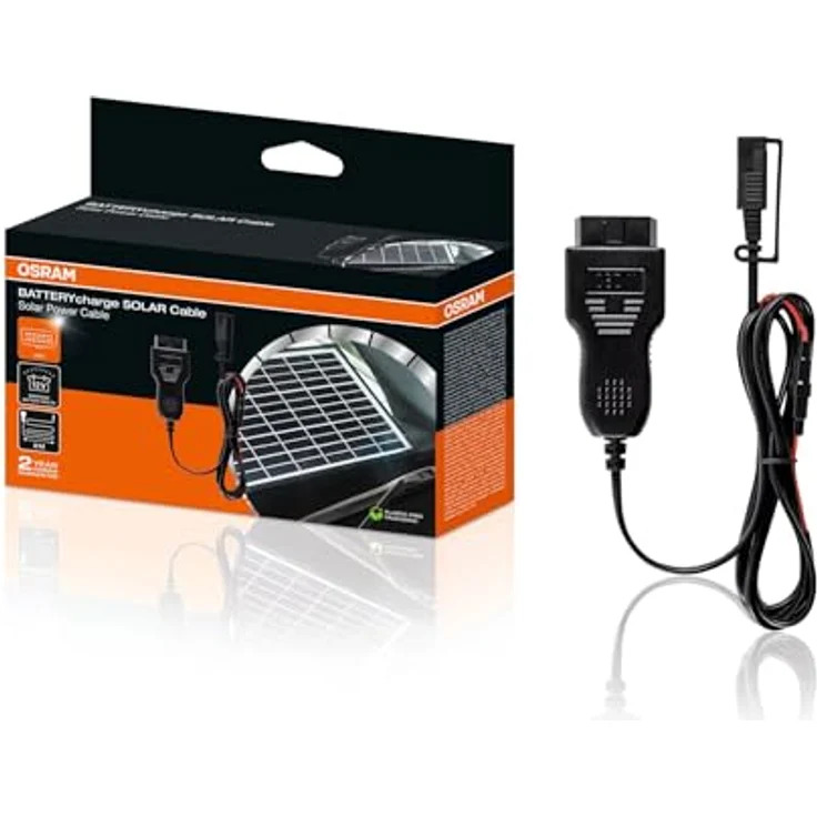 OSRAM OSPOBD, Kfz-Ladegerät für Solarbetriebene Batteriewartung, kompatibel mit OBDII-Port – Bild 1