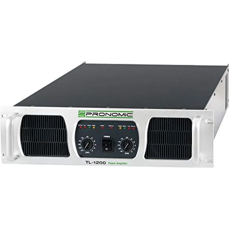 Pronomic TL-1200 Endstufe - Stereo-Leistungsverstärker mit 2x 2400 Watt an 2 Ohm - Lüfter Temperaturgeregelt - Parallel, Stereo und Bridge Mode mit Schutzschaltungen - Ausgangs Schaltungstype Class H, schwarz – Bild 1