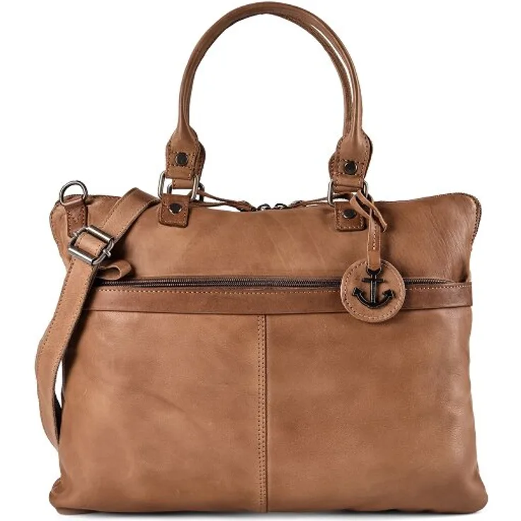 Harbour 2nd Urban Poets Vega Laptoptasche, 100% Leder, 38 cm, braun