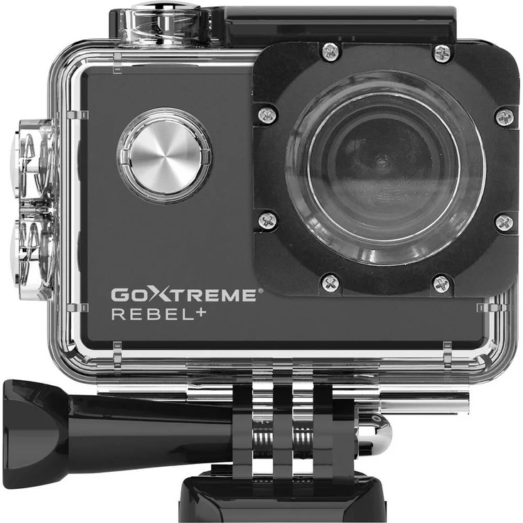 Easypix GoXtreme Rebel+, Action Cam mit 30p, WLAN, wasserdicht bis 30m, 140° Ultra-Weitwinkelobjektiv, Schwarz – Bild 1