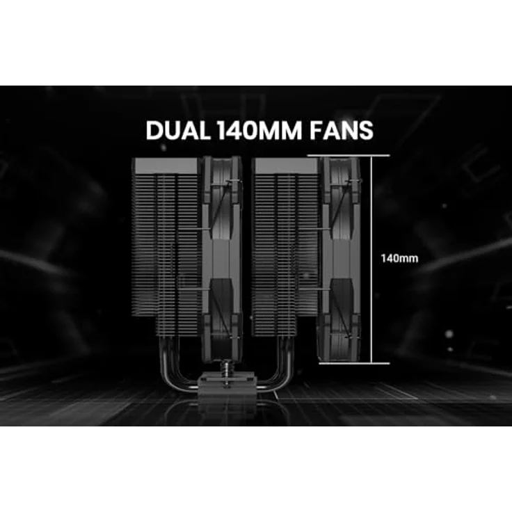 ID-Cooling FROZN A720 BLACK, CPU Luftkühler mit max. 33 dBA, kompatibel mit LGA 2011/1200/1150/2066, schwarzes Design – Bild 3