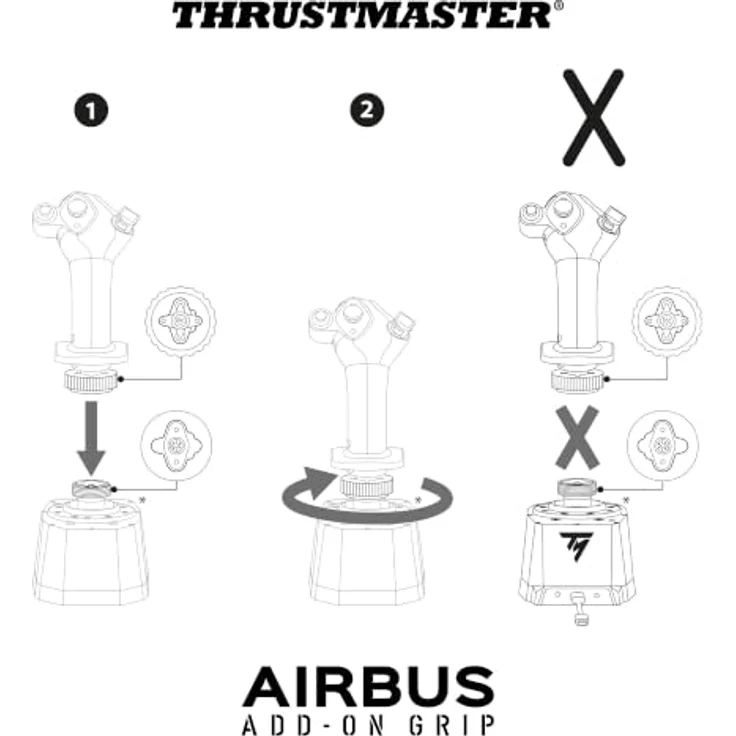 THRUSTMASTER Airbus Add-On Grip für Linkshänder, Joystickgriff A300/A400M, kompatibel mit AVA- und HOTAS-Basen, H.E.A.R.T Technologie – Bild 16