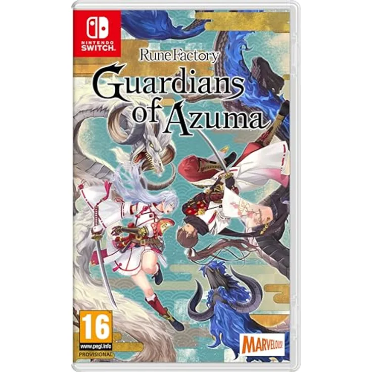 Marvelous Europe Rune Factory: Guardians of Azuma - Nintendo Switch Spiel mit Erdtänzer-Gameplay, zwei Protagonisten zur Auswahl, japanisch inspiriertem Design und Dorfbau-Elementen