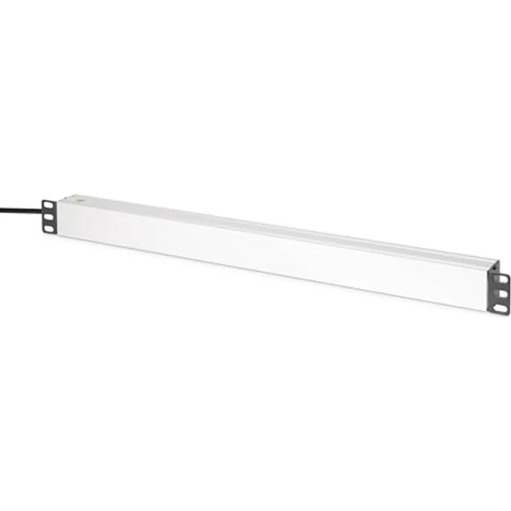 Digitus Rack-Steckdosenleiste, Aluminiumprofil mit Überspannungsschutz, 9 Ausgängen, 3600 Watt, 2 m Schnur – Bild 2