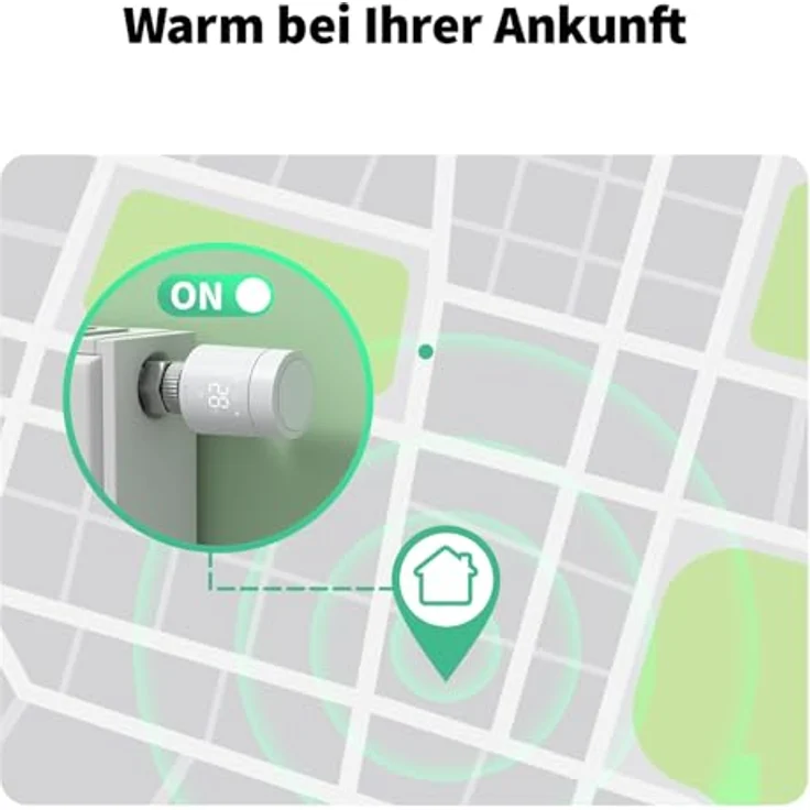 Aqara Smartes Heizkörperthermostat W600, Zigbee/Thread Thermostat mit Energiesparen, Sprachsteuerung, Geofencing, kompatibel mit Apple Homekit, Alexa und Google – Bild 5