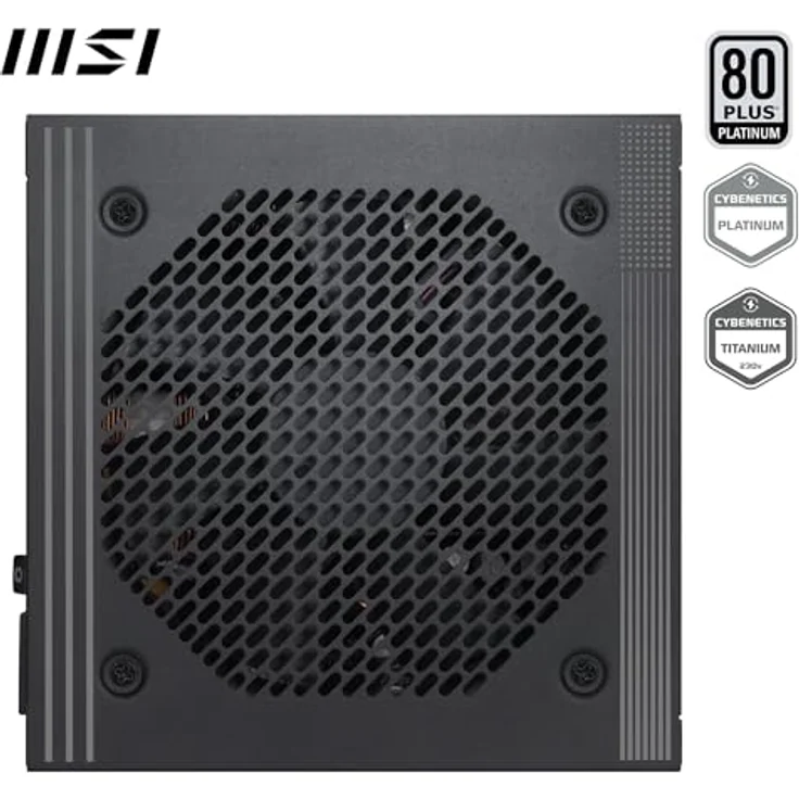 MSI PRO A1000PL PCIE5, 1000 Watt Netzteil mit 80 PLUS Platinum, ATX12V 3.1, aktive PFC, 120 mm – Bild 4