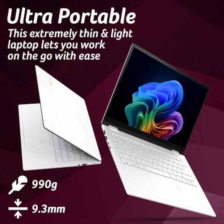 Acer SFE14-51T-94BZ, 14" Notebook mit Intel Core Ultra 9 288V, 32 GB RAM, 1 TB SSD, 2.8K OLED, Weiss – Bild 4