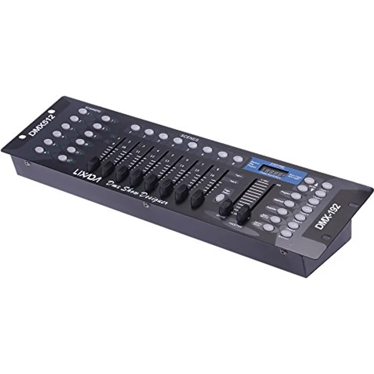 Lixada DMX 512-Konsole, Lichtsteuerung mit 192 Kanälen, 12 Scannern und 23 programmierbaren Szenen für Bühnenlampe und DJ-Set – Bild 1