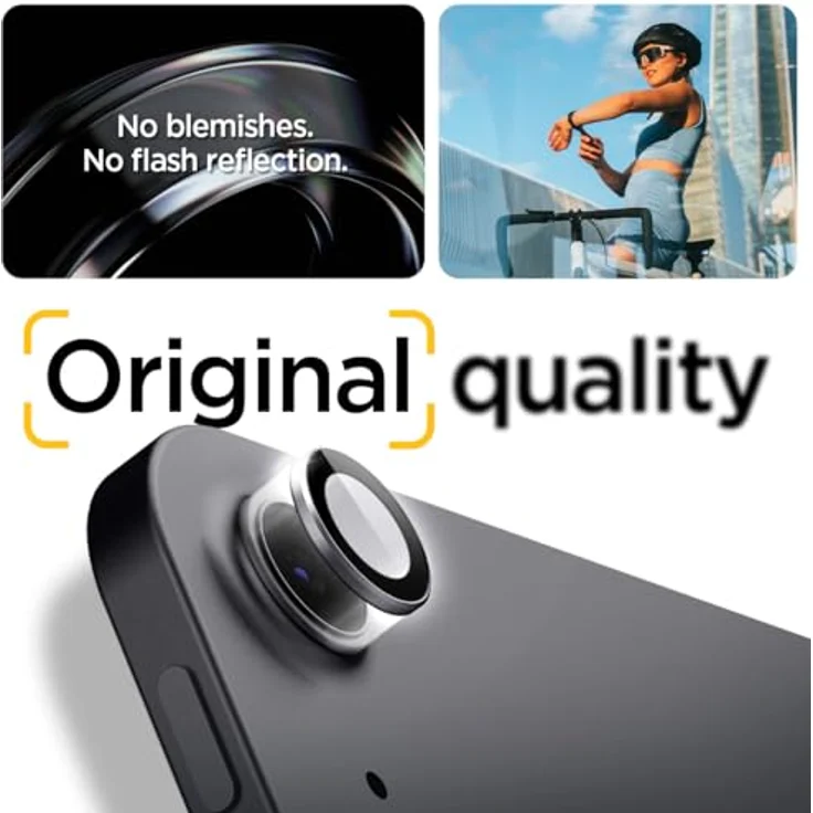 Spigen Glas.tR EZ Fit Optik Pro Kameraschutz für iPad Air 13/11 Zoll M2 (2024), 2 Stück, Space Grau, Individuelle Objektive, 9H Härte Folie – Bild 5