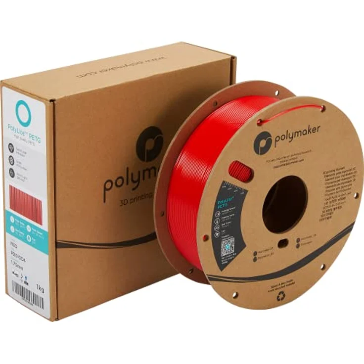 Polymaker PolyLite PETG Rot, 3D-Druckfilament, 1,75mm, 1kg, vielseitig und transparent – Bild 5