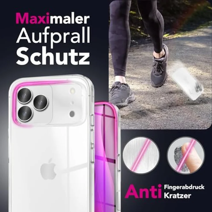 NALIA Airflex iPhone 17 Pro Max Hülle, Kristallklarer Silikon TPU Case, Anti-Gelb Effekt, Robust & Kratzresistent, Durchsichtige Handyhülle – Bild 2