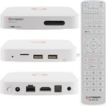 Octagon Spirit White 4K UHD Android TV Box, 32GB Flash, Dual Band WiFi, Bluetooth 5.1, Sprachsteuerung, HDR10+