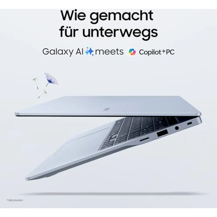 Samsung Galaxy Book4 Edge, 15,6-Zoll Galaxy AI-Laptop mit Snapdragon X Plus, 16GB RAM, 256GB Speicher, Wi-Fi 7, Sapphire Blue, 3 Jahre Herstellergarantie, Windows 11 Home – Bild 2