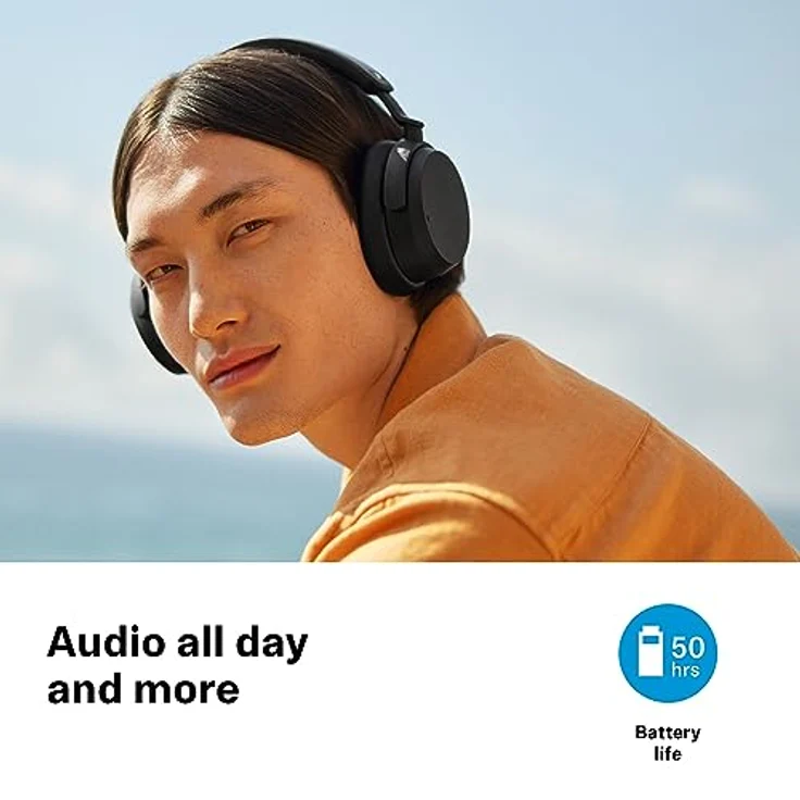 Sennheiser ACCENTUM kabelloser Bluetooth-Kopfhörer – 50 Stunden Akkulaufzeit, hochwertige Klangqualität, hybride ANC-Technologie ganzen Tag, Schwarz – Bild 2
