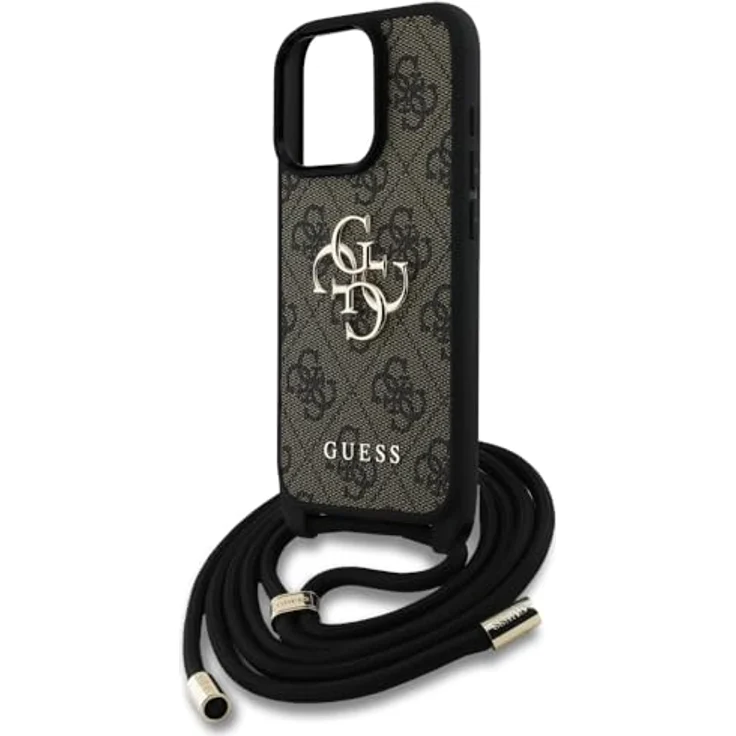 CG MOBILE Guess 4G Big Logo Cord Stap Crossbody Hülle für iPhone 16 Pro Max (Braun) – Bild 5