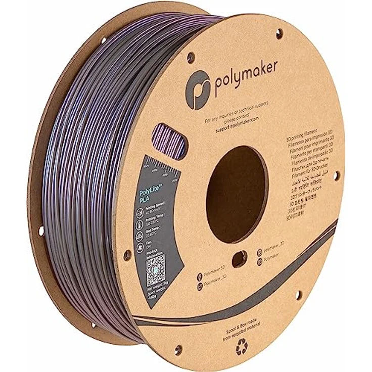 Polymaker PolyLite PLA Starlight - Mercury, hochwertiges 3D-Druckmaterial mit Farbwechsel-Effekt und Jam-Free Technologie – Bild 1