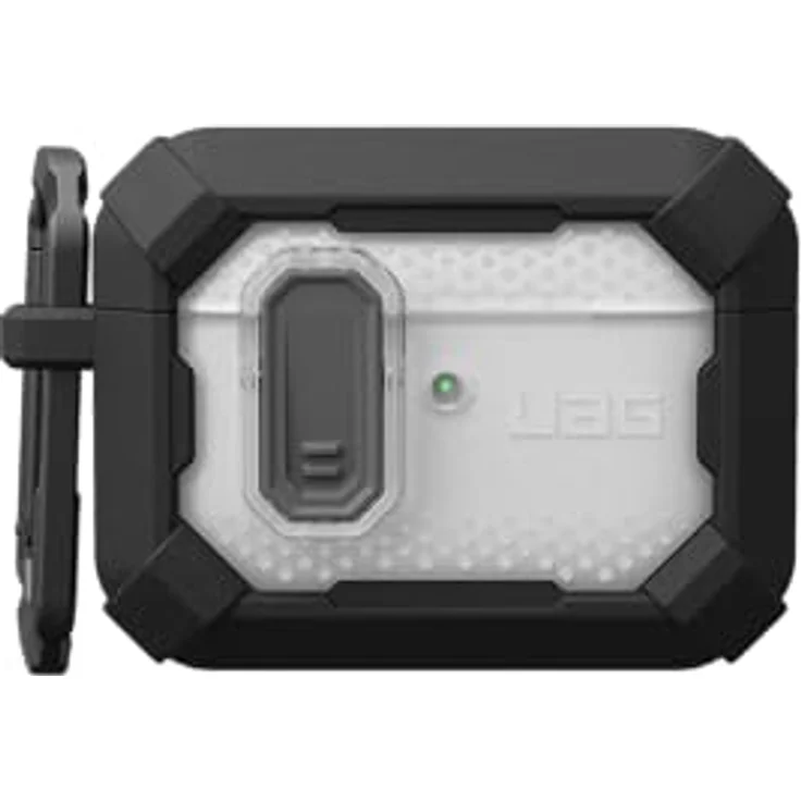 UAG Plasma Kopfhörertasche + Schutzhülle, Transparent, Schwarz, robustes PC- und TPU-Material, verstärkter Eckenschutz, abnehmbarer Karabiner-Clip – Bild 5