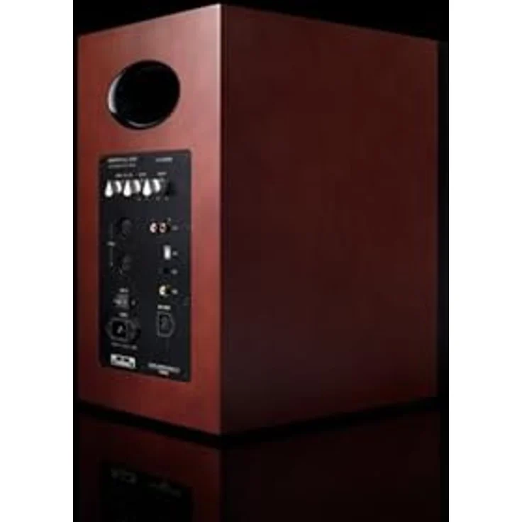 Airpulse EDIFIER AIRPULSE A300 - 2.0 Studiomonitore (160W) mit Bluetooth V5.0 (aptX), Bändchen-Hornhochtöner für präzise und klarste Höhen, vielseitige Anschlussmöglichkeiten, inkl. Fernbedienung, Kirschbaumfarben – Bild 3