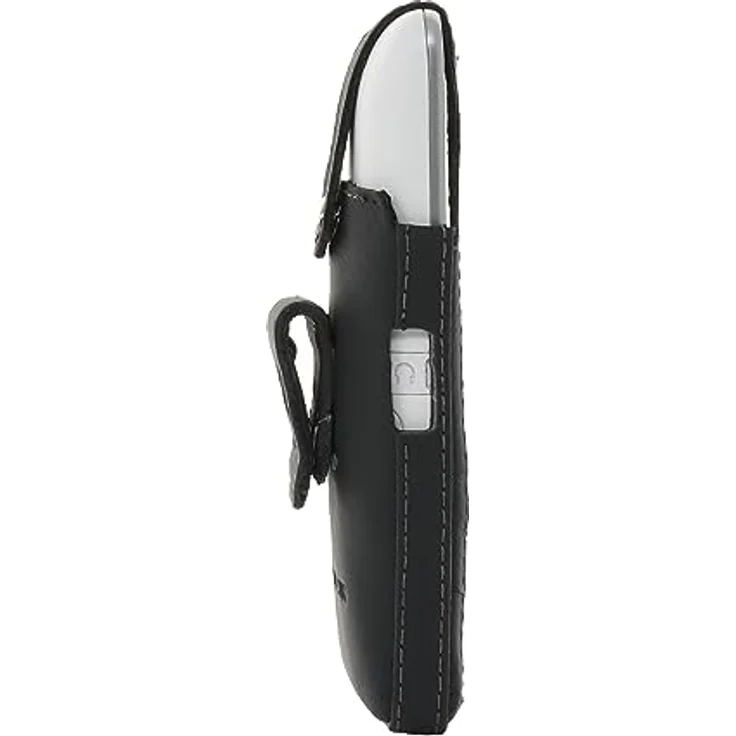 JT Berlin Turnline Schutzhülle für das AVM Fritz!Fon C6 Hülle - schwarz (Echtleder, 8-Stufen Gürtel-Drehclip, Handmade in Europe, Smarte Folie) - 12020 – Bild 3