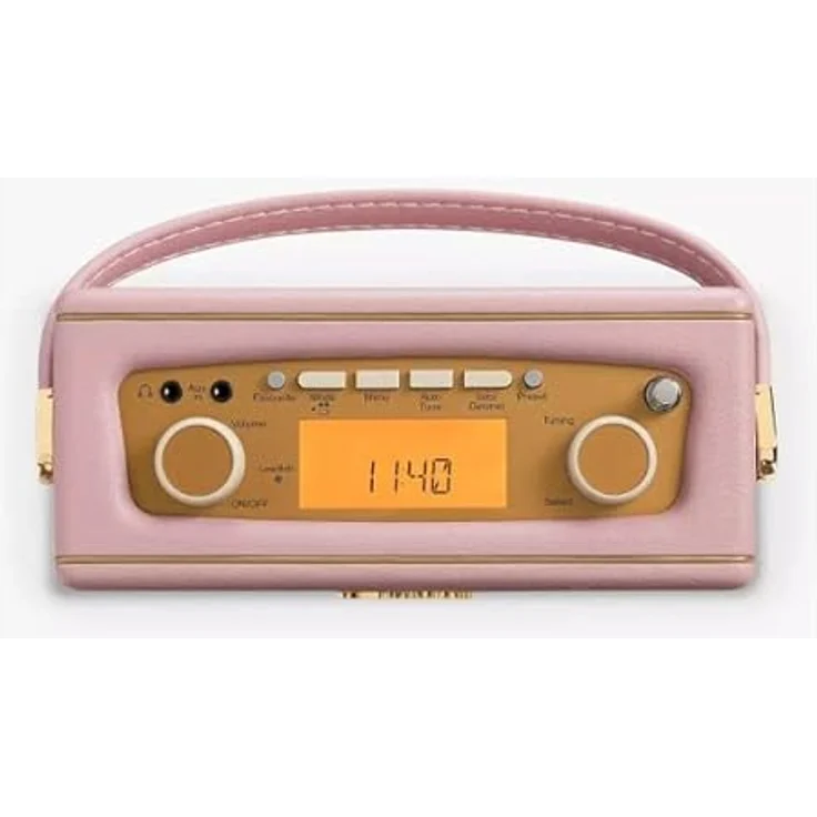 Radio Roberts Revival UNO BT – Tragbares Kompaktradio mit DAB+/FM, Bluetooth, Vintage-Design, Streaming, Aux-Eingang, Kopfhörerbuchse, Weckfunktion, 2 Jahre Garantie Altrosa – Bild 3