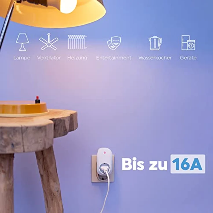 Shelly Plug Smart Home Stecker 110-230V, Digitales Steuern & Messen von Elektronischen Geräten per App & WLAN, Wifi Steckdose Kompatibel mit Alexa & Google Home, Messgerät mit Timer – Bild 5