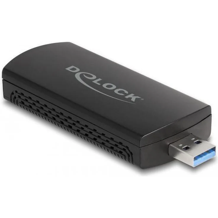 Delock Wi-Fi 6 Dualband WLAN USB Adapter AX1800, 1201 + 574 Mbps, USB Typ-A, schwarz
