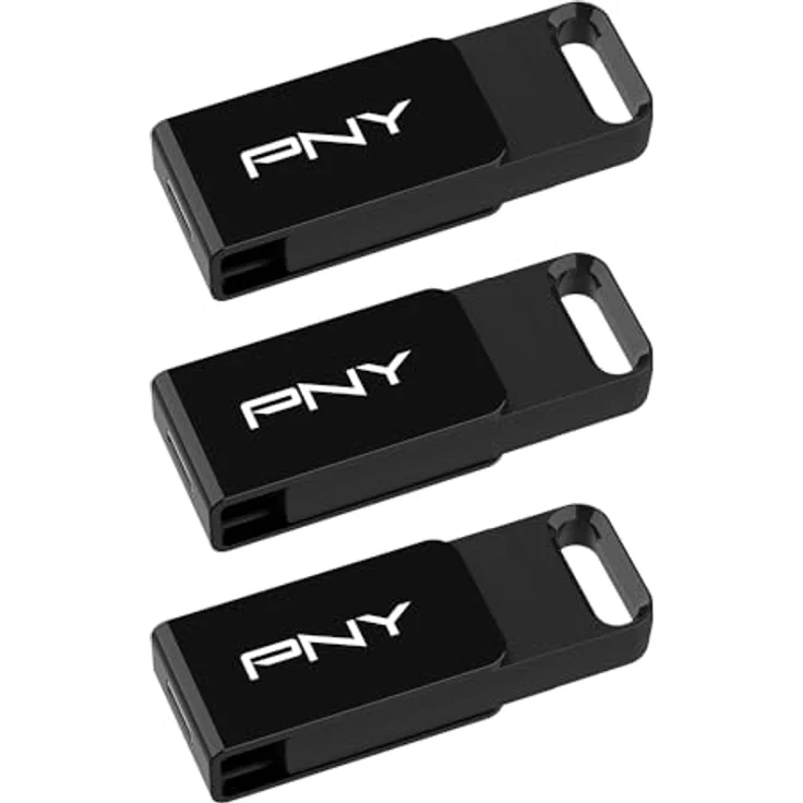 PNY ELITE TYPE-C USB 3.2 128GB X3, USB Stick mit bis zu 120 MB/s, schwarz – Bild 2