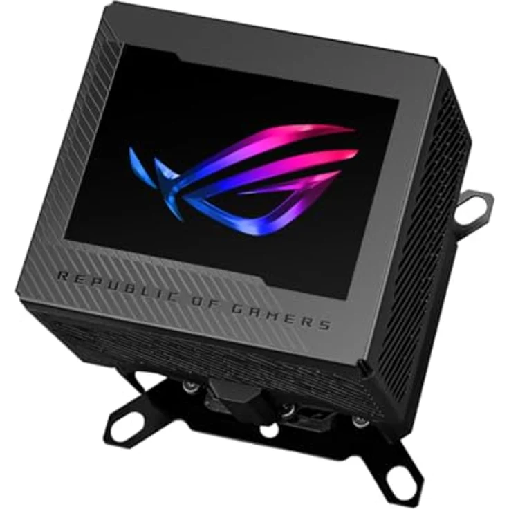 ASUS ROG Ryujin III WB CPU-Wasserblock (Asetek-Wasserblock, 178 Mikrokühllamellen, 3,5-Zoll LCD, integrierter VRM-Lüfter, ROG Fittings, schwarz) – Bild 3