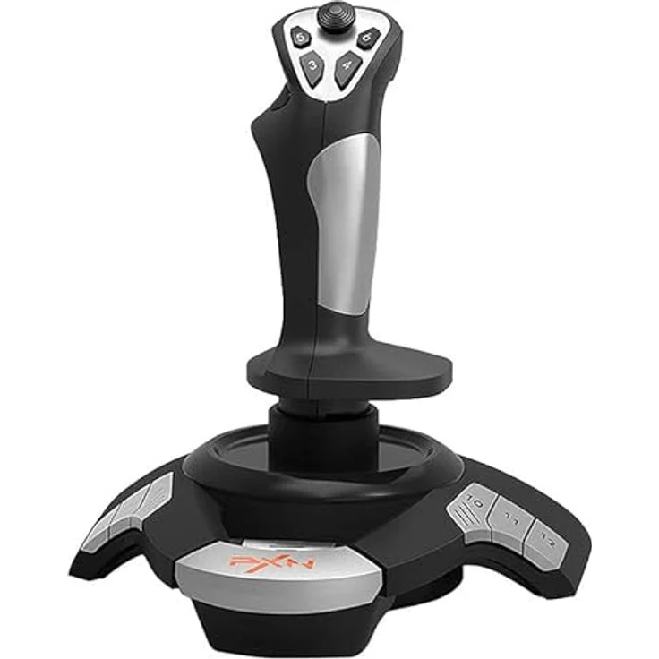 PXN F16 Joystick, Gaming-Stick mit 8-Wege Hat Switch und ergonomischem Design, schwarz – Bild 5