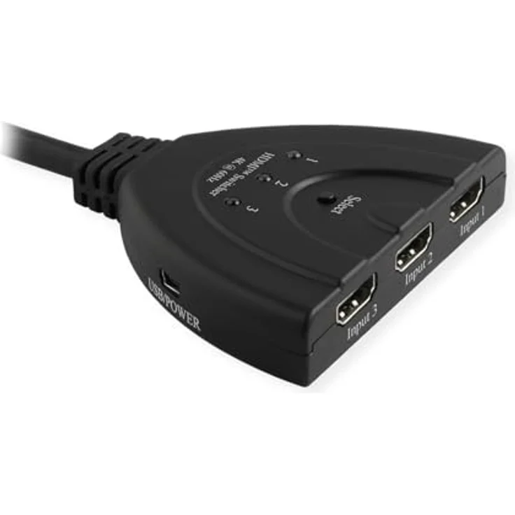 VALUE 4K HDMI Switch, 3-Fach mit Umschaltung bis 4K60, automatische Erkennung, für drei HDMI-Quellen – Bild 4