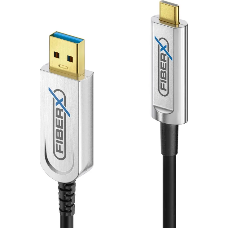 Purelink FX-I630-010, USB A — USB C Kabel, 10 m, USB 3.1, 10 Gbps, Hybrid mit Glasfaser- und Kupfertechnologie