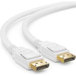 deleyCON 1,5m DisplayPort 1.4 Kabel, 8K UHD bis 60 Hz, 4K bis 360 Hz, HBR3 DSC HDR-10, Weiß