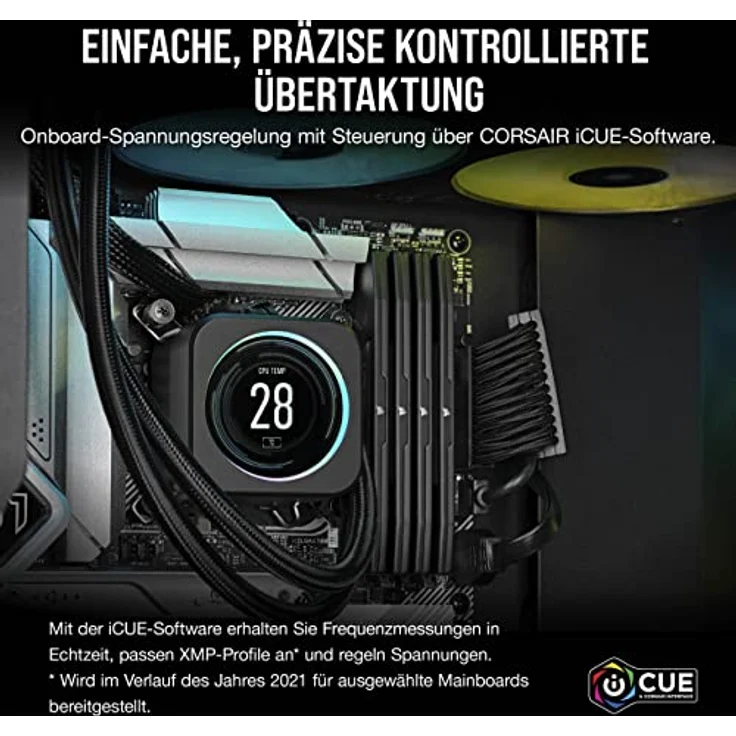 CORSAIR Vengeance DDR5 RAM 64GB (2x32GB) 6000MHz CL30 Intel XMP iCUE Kompatibel Computer Speicher - Schwarz (CMK64GX5M2B6000C30) – Bild 4