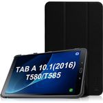 Fintie Tablet-Hülle für Samsung Galaxy Tab A 10,1 Zoll 2016 T580N / T585N 10,1 Zoll, Ultra Schlank Superleicht Ständer Hülle mit Auto Schlaf/Wach Funktion, Schwarz