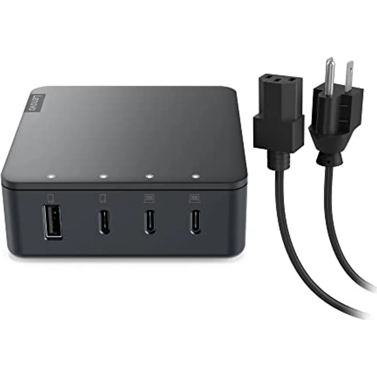Lenovo Go 130 W Multi-Port Charger - 4 Ausgabeanschlussstellen (USB, 3 x USB-C) - Storm Gray - Europa – Bild 6
