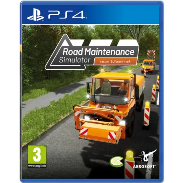 Aerosoft Road Maintenance Simulator, PS4-Games, 4015918156608