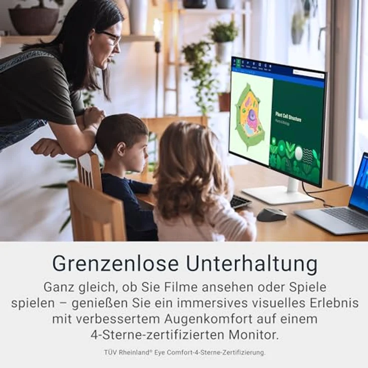 Dell 32 Plus Monitor S3225QS 31,5 Zoll 4K UHD (3840x2160), 120Hz, VA, 4ms, AMD FreeSync Premium, HDR10, 95% DCI-P3, 99% sRGB, Lautsprecher, 2 HDMI, DP, Höhenverstellbar, 3 Jahre Garantie - Curved Display, 3000:1 Kontrastverhältnis, TÜV Rheinland zertifiziert, Schwarz – Bild 3
