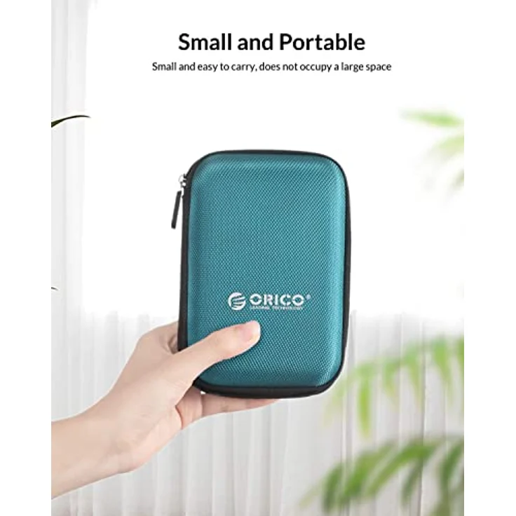 ORICO Festplattentasche Schutztasche Schutzbox EVA Wasserdicht Stoßsichere für 2,5 Zoll Externe Festplatten und SSD,Blau – Bild 8