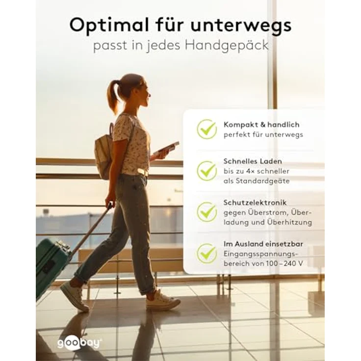 goobay 65367 USB-C PD Schnellladegerät Nano (25 W) / Adapter für USB-C Ladekabel/Quick Charge Ladegerät/Für iPhone Ladekabel, Samsung Ladekabel und andere Handy/Netzteil/schwarz – Bild 5
