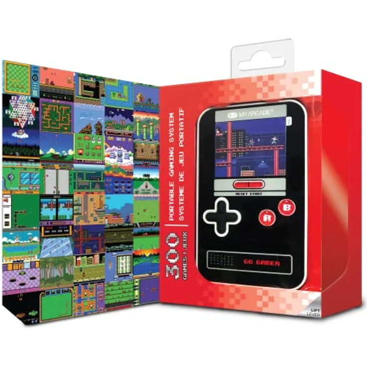My Arcade GO GAMER CLASSIC, Handheld-Arcade-Konsole mit 300 Spielen, Schwarz/Grün/Rot – Bild 5