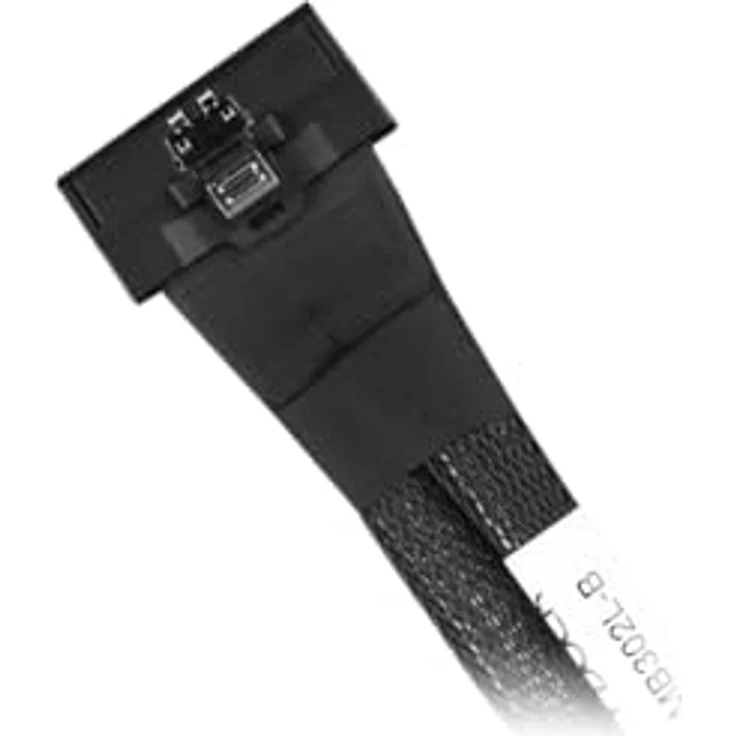 ICY DOCK MB302L-B Datenkabel - 1x MCIO SFF-TA-1016 8i zu 2x OCuLink SFF-8611 4i Länge 50cm - PCIe 4.0 unterstützt, Schwarz – Bild 2