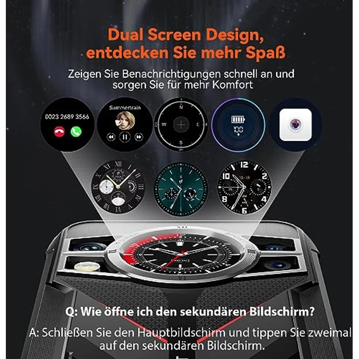 CUBOT Kingkong 9 Outdoor Handy Ohne Vertrag Android 13(2023),Helio G99 24GB RAM/256GB ROM Outdoor Smartphone 10600mAh,6,58" FHD+ Display IP68 Wasserdicht Simlockfreie Handys,100MP+32MP Kamera, 4G NFC – Bild 4