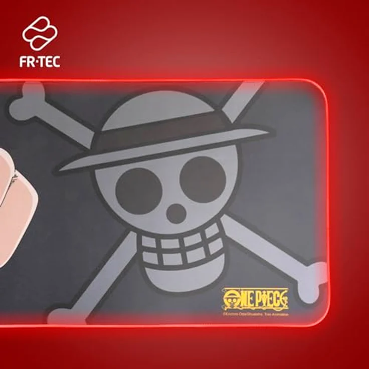 Blade Gaming Mauspad - One Piece Luffy (XL), Mausmatte mit LED-Beleuchtung und rutschfester Unterlage, Rot – Bild 4