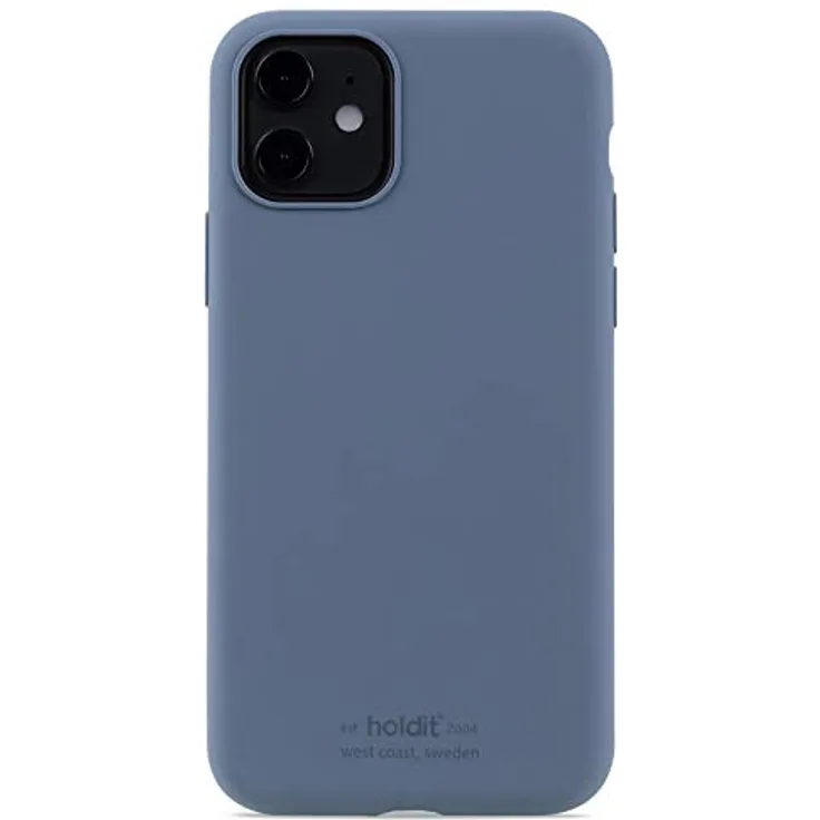 holdit Silikonhülle iPhone 11/Xr (6,1”) - 0,8mm Ultra dünn Handyhülle Silikon - Trendy Slim Silicone case mit Voller Schutz (erhöhte Kante für Kameraschutz) - Pacific Blue