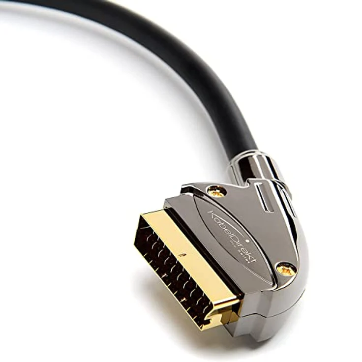 KabelDirekt - SCART Kabel - 3m - (21 Polig, mehrfach geschirmt, Präzisionsstecker, Full HD) - PRO Series – Bild 3