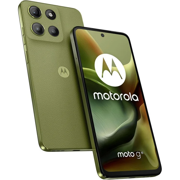 "Motorola moto g15 Smartphone, 128 GB Speicherplatz, 50 MP Kamera, veganem Kunstleder" – Bild 1