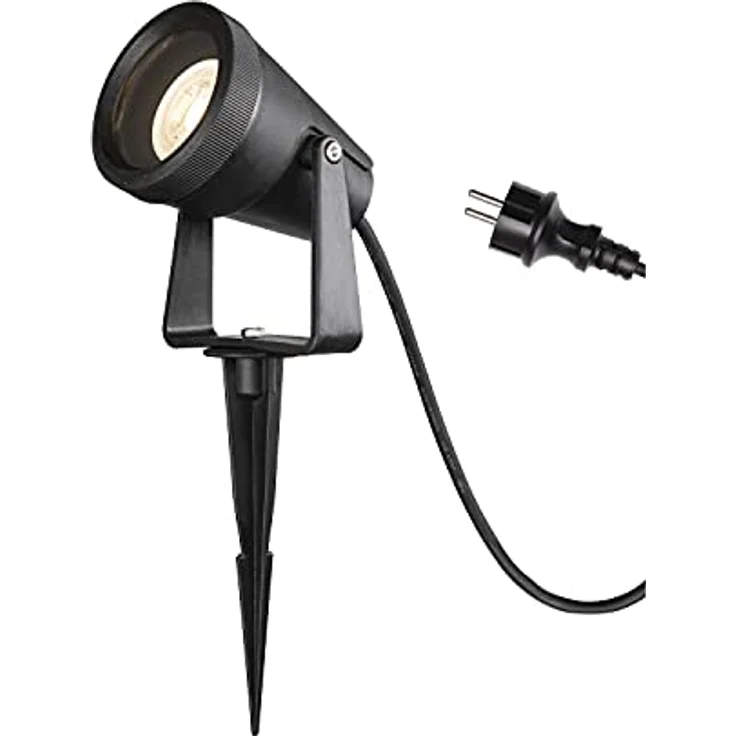 SLV Erdspiessleuchte SAMRINA SP single QPAR51 / Außenlampe für die Beleuchtung von Garten, Terrasse, Pflanzen, Wegen, Teich, LED Aussen-Leuchte, Außen-Strahler / GU10 IP65 7W schwarz, 1004757 – Bild 1